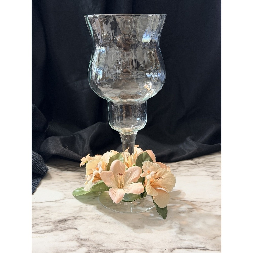 VTG PRINCESS HOUSE HERITAGE GLASS‎ CANDLE HOLDER 9" T(2806)